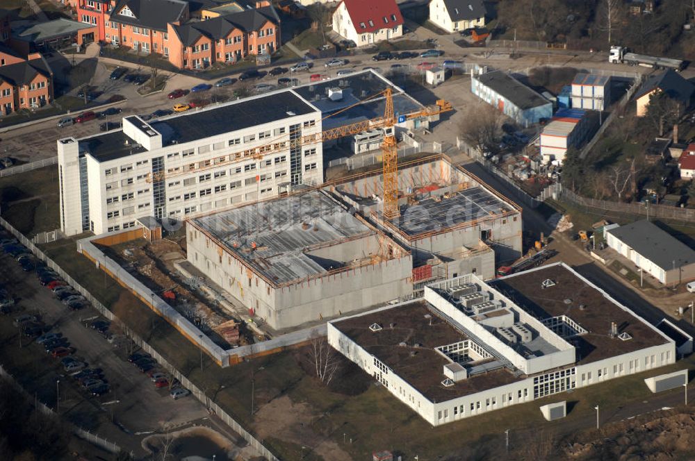 Luftaufnahme Berlin - Baustelle / construction area Deutsche Bahn in Berlin-Mahlsdorf