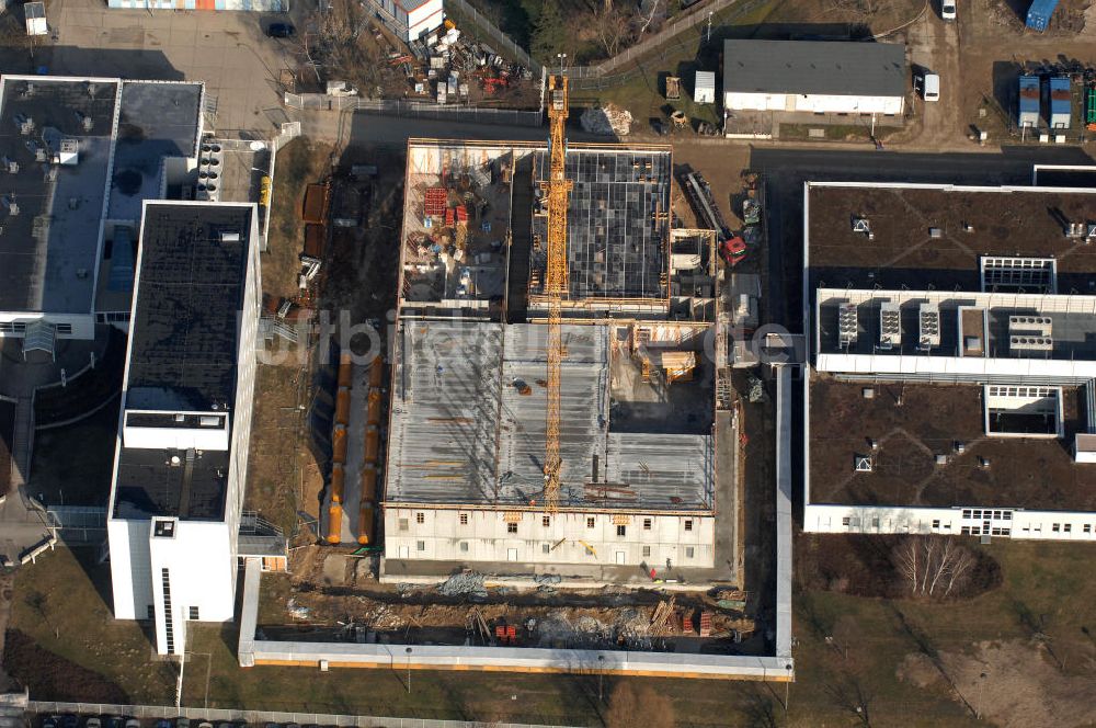 Luftbild Berlin - Baustelle / construction area Deutsche Bahn in Berlin-Mahlsdorf