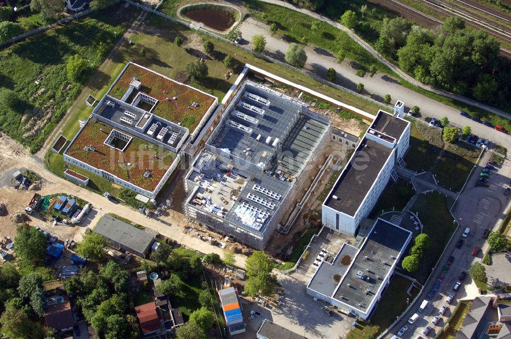 Luftaufnahme Berlin - Baustelle / construction area Deutsche Bahn in Berlin-Mahlsdorf