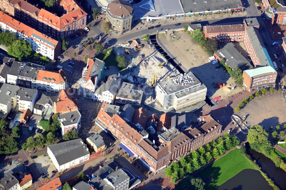 Luftbild Cuxhaven - Baustelle in der Cuxhavener Innenstadt in Cuxhaven im Bundesland Niedersachsen