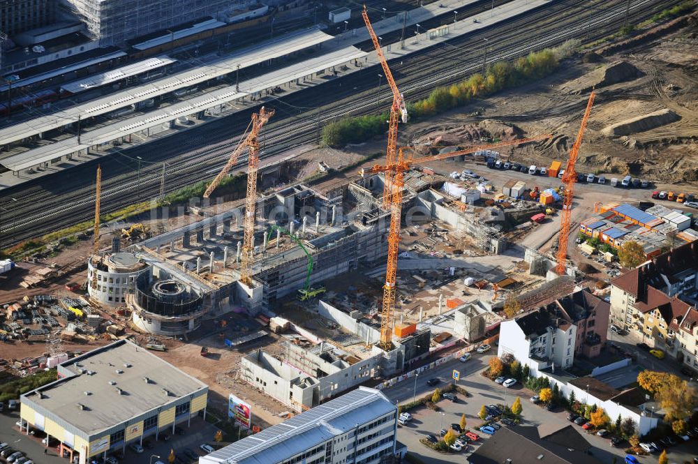 Luftbild Aschaffenburg - Baustelle Dammer Tor Carre Aschaffenburg in Bayern