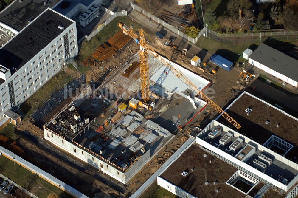 Luftaufnahme Berlin - Baustelle DB Deutsche Bahn Systems GmbH Berlin-Mahlsdorf