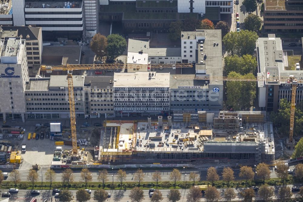 Dortmund von oben - Baustelle des Deutsches Fußballmuseum in Dortmund im Ruhrgebiet in Nordrhein-Westfalen