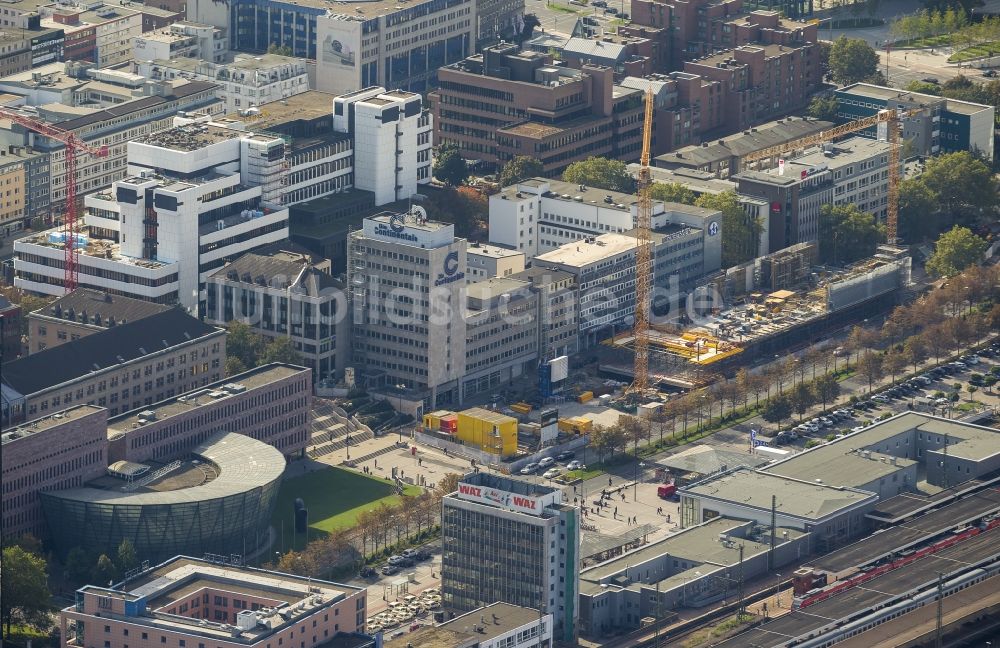 Dortmund aus der Vogelperspektive: Baustelle des Deutsches Fußballmuseum in Dortmund im Ruhrgebiet in Nordrhein-Westfalen