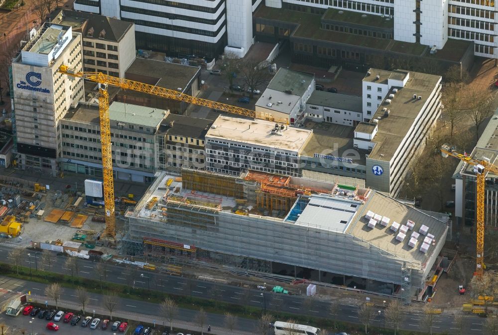 Luftaufnahme Dortmund - Baustelle des Deutsches Fußballmuseum in Dortmund im Ruhrgebiet in Nordrhein-Westfalen