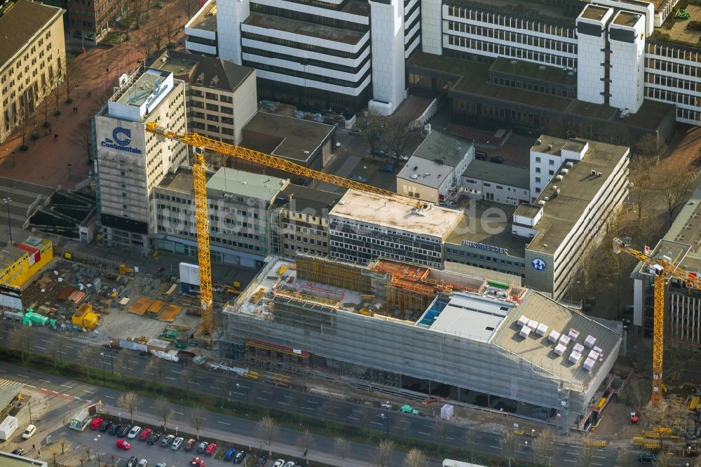 Dortmund von oben - Baustelle des Deutsches Fußballmuseum in Dortmund im Ruhrgebiet in Nordrhein-Westfalen