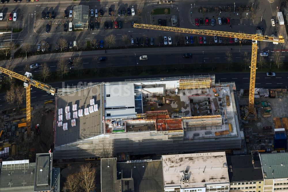 Dortmund aus der Vogelperspektive: Baustelle des Deutsches Fußballmuseum in Dortmund im Ruhrgebiet in Nordrhein-Westfalen