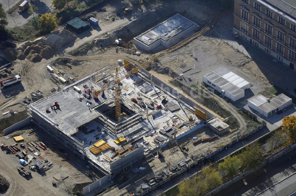 Berlin von oben - Baustelle des Dokumentationszentrums Topographie des Terrors in Berlin Kreuzberg