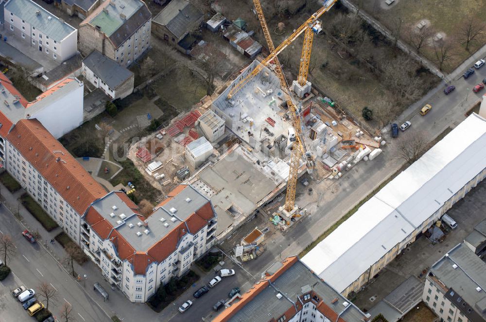 Luftbild Berlin - Baustelle des DOMICIL-Seniorenpflegeheim Baumschulenweg in Berlin