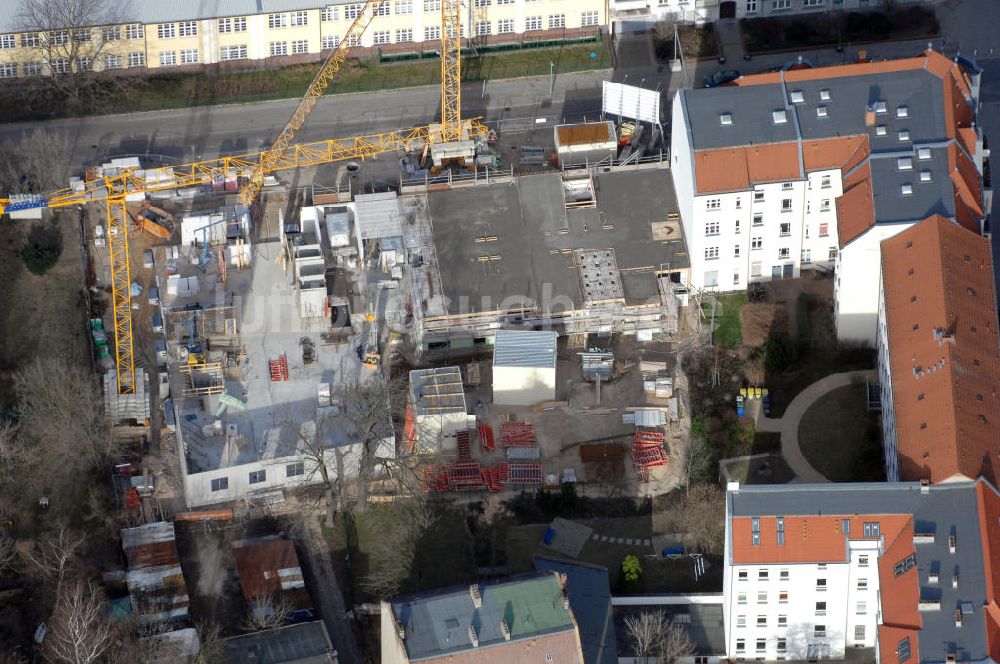 Luftaufnahme Berlin - Baustelle des DOMICIL-Seniorenpflegeheim Baumschulenweg in Berlin