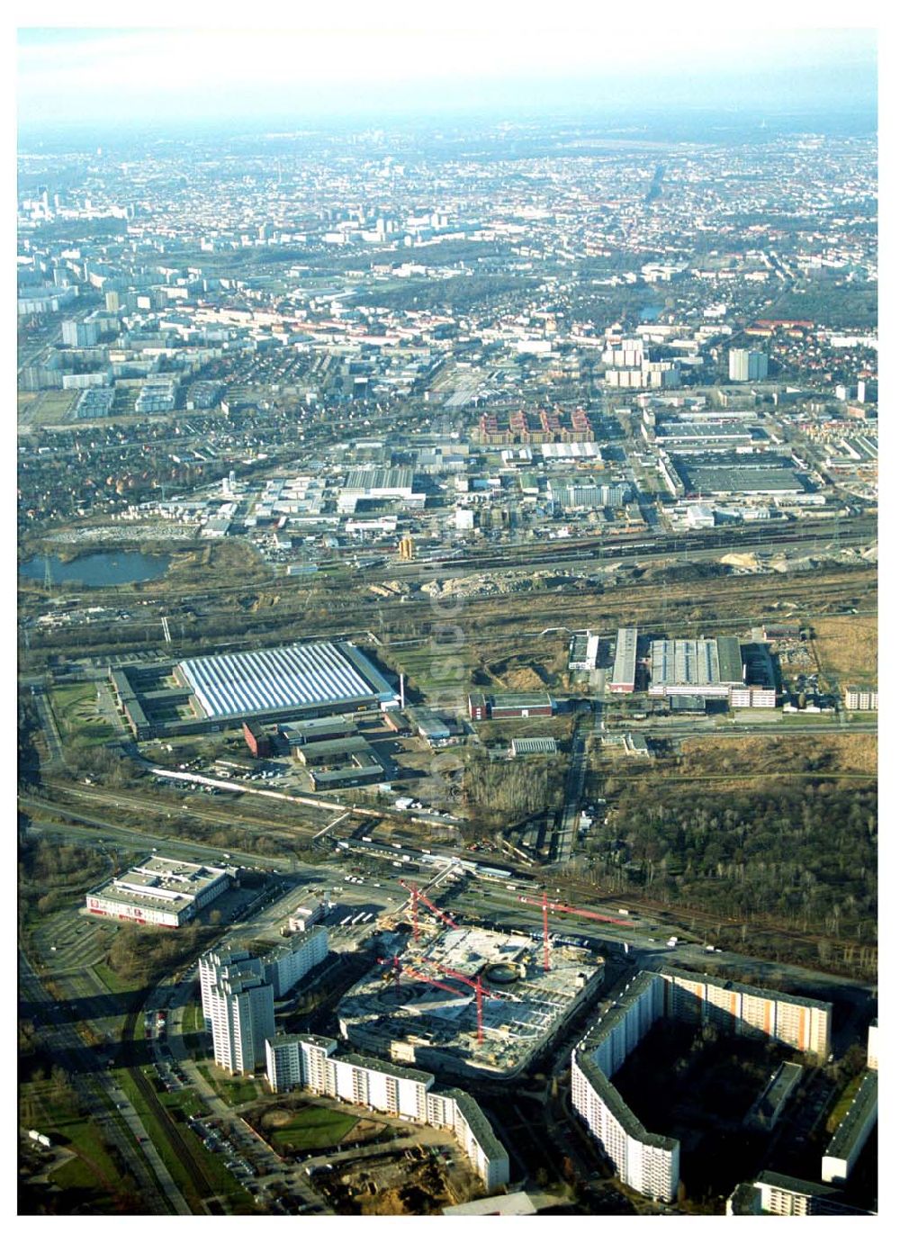 Berlin - Marzahn aus der Vogelperspektive: Baustelle Eastgate Berlin-Marzahn