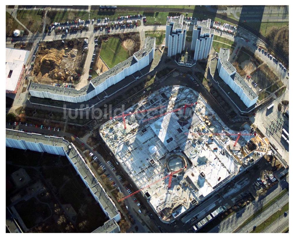 Berlin - Marzahn aus der Vogelperspektive: Baustelle Eastgate Berlin-Marzahn