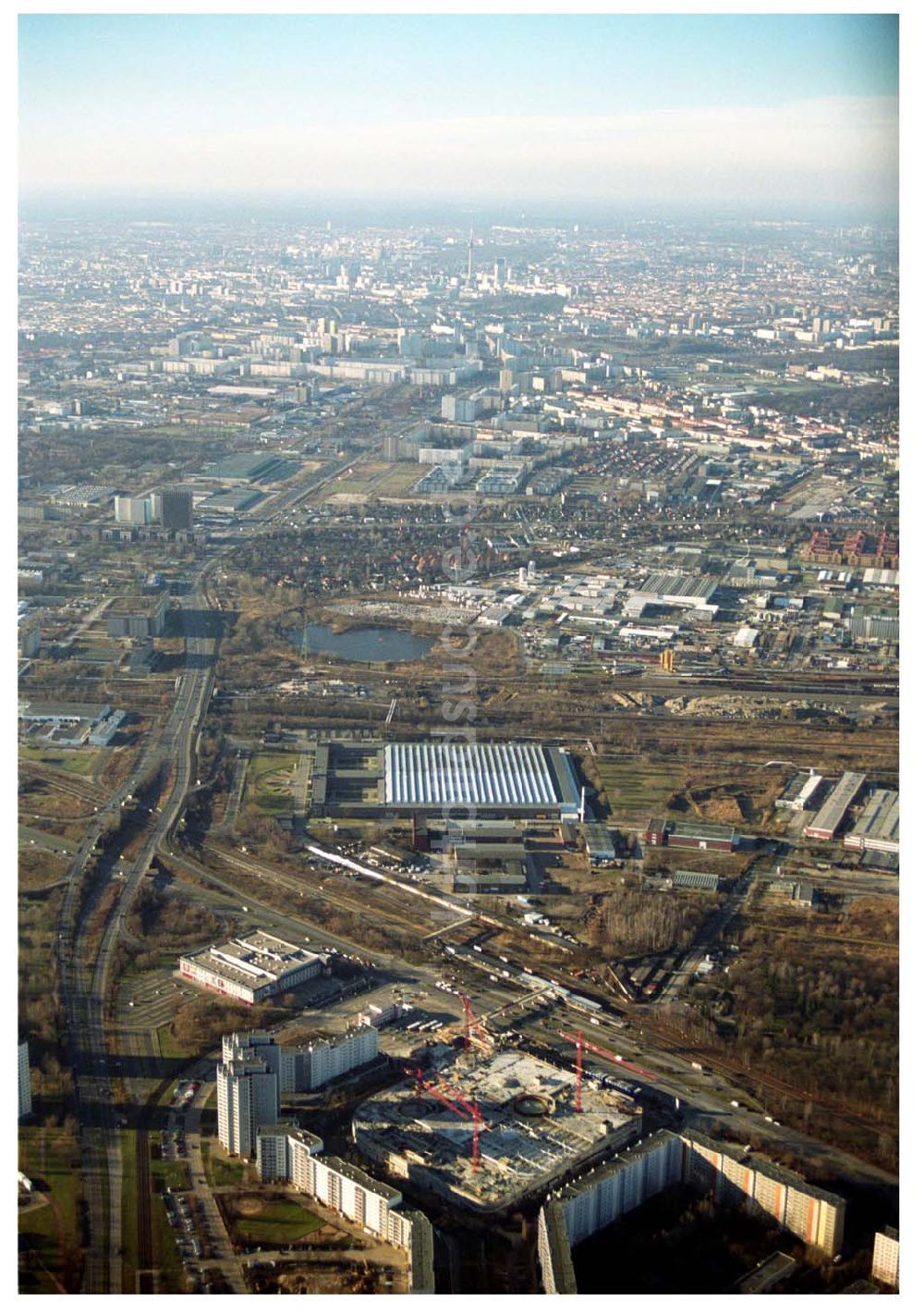 Luftbild Berlin - Marzahn - Baustelle Eastgate Berlin-Marzahn