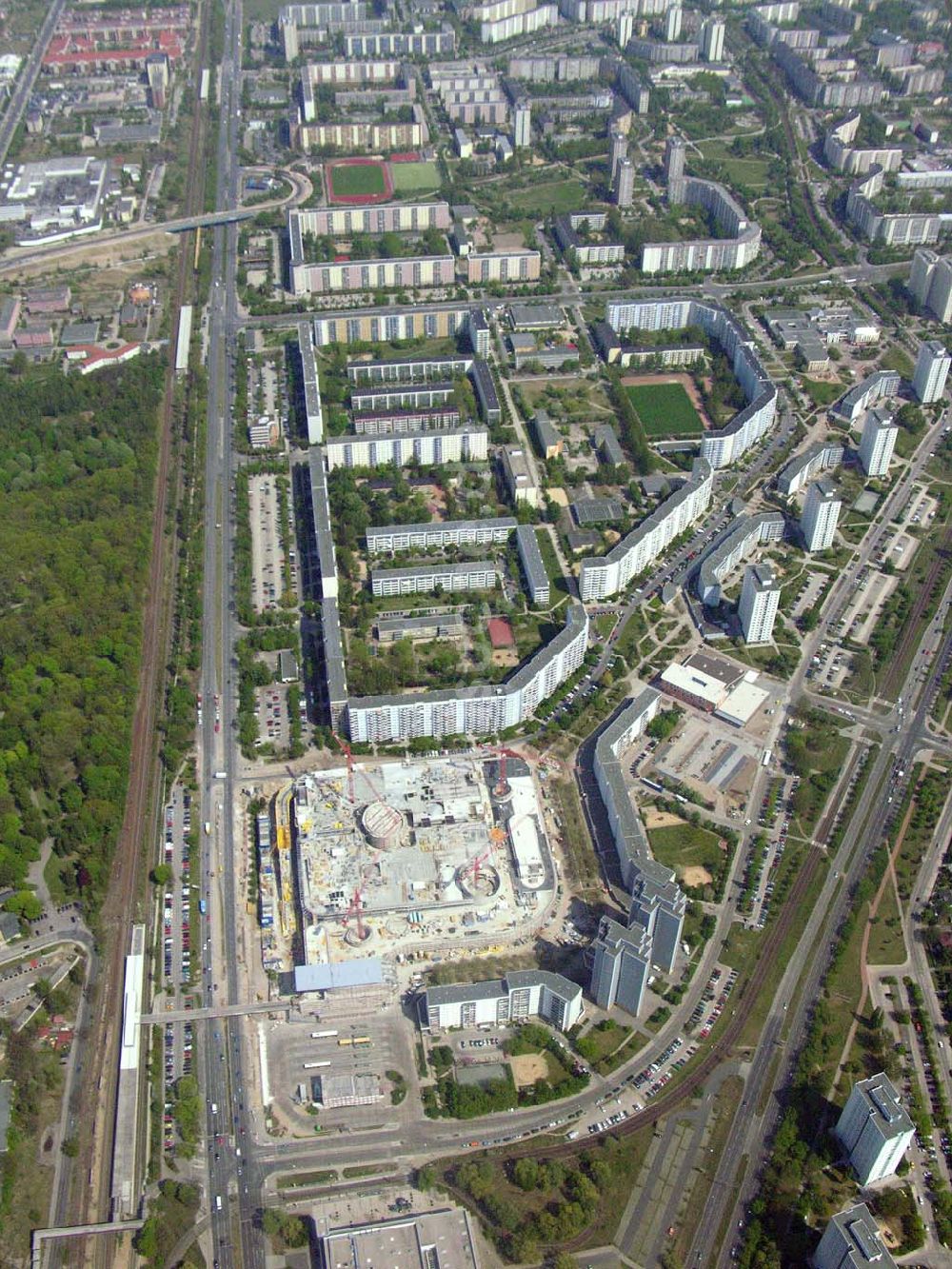 Berlin-Marzahn aus der Vogelperspektive: Baustelle Eastgate Berlin-Marzahn