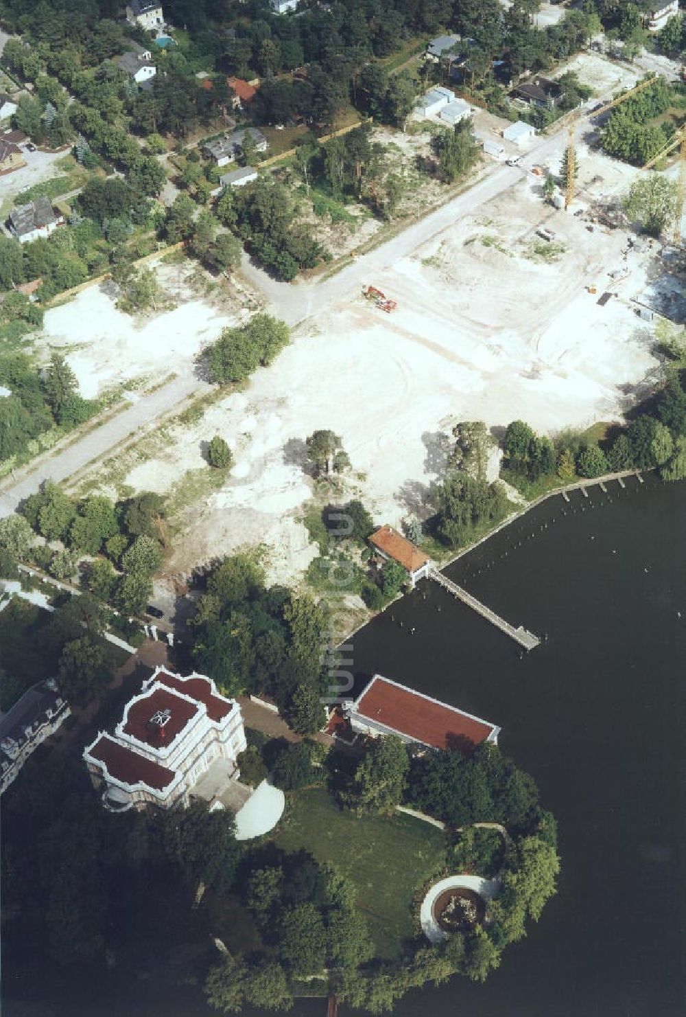 Luftbild Zeuthen / Brandenburg - Baustelle der EDR-GbmH am Zeuthener See in Zeuthen (Gelände des ehem. DDR-Diplomatenclubs) / Brandenburg.