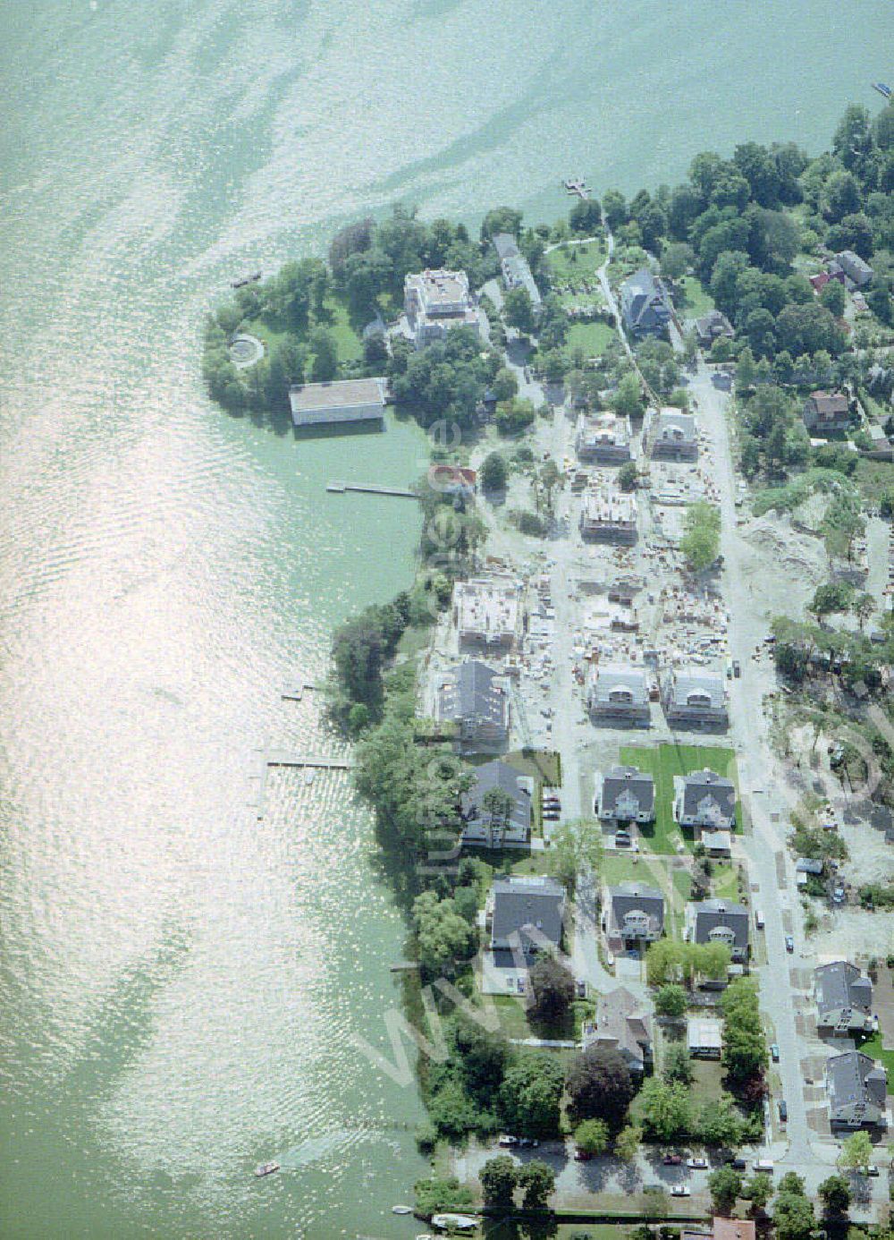 Luftbild Zeuthen - Baustelle der EDR GmbH am Zeuthener See