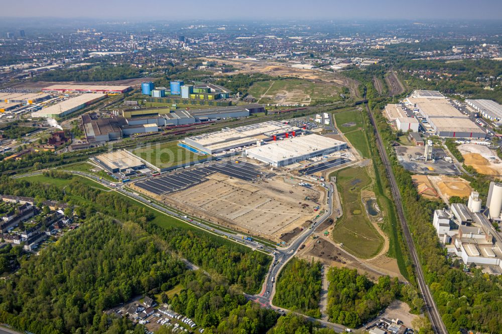 Dortmund aus der Vogelperspektive: Baustelle auf dem ehemaligen Hoeschgelände in Dortmund im Bundesland Nordrhein-Westfalen