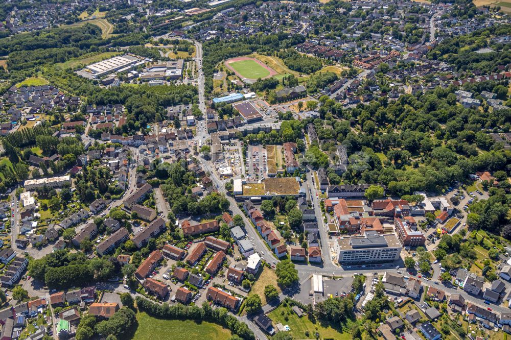 Luftaufnahme Dortmund - Baustelle für einen Erweiterungs- Neubau auf dem Klinikgelände des Krankenhauses Katholisches Krankenhaus Dortmund-West an der Zollernstraße Ecke Frohlinder Straße in Dortmund im Bundesland Nordrhein-Westfalen, Deutschland