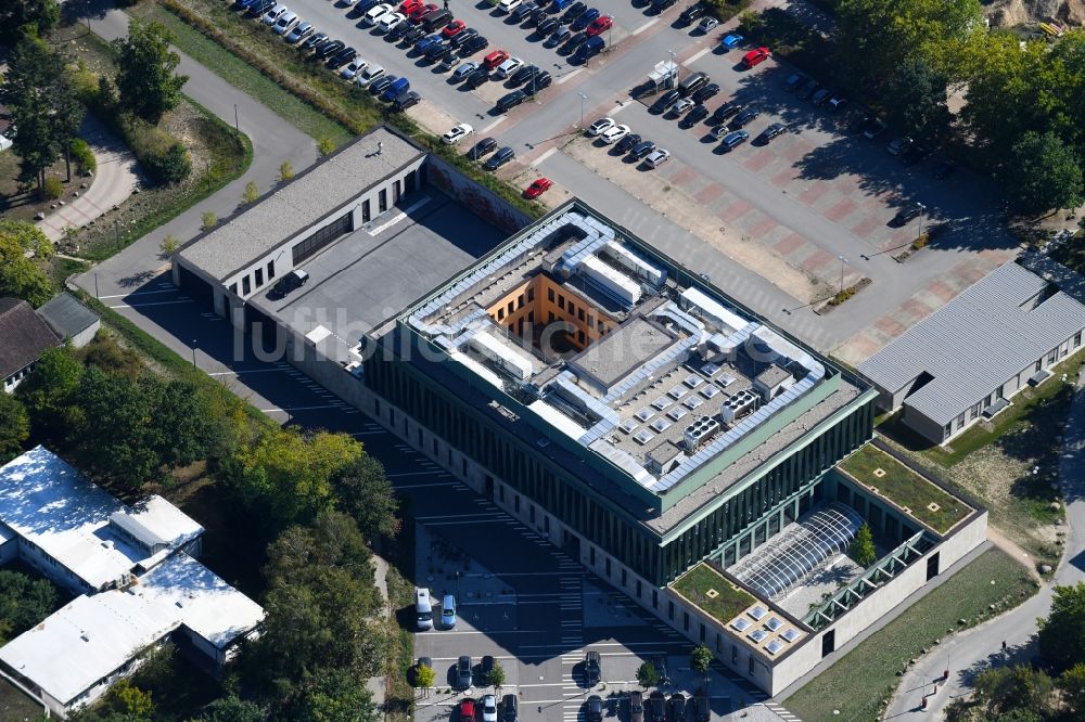 Luftbild Lübeck - Baustelle für einen Erweiterungs- Neubau auf dem Klinikgelände des Krankenhauses UKSH Universitätsklinikum Schleswig-Holstein im Ortsteil St. Jürgen in Lübeck im Bundesland Schleswig-Holstein, Deutschland