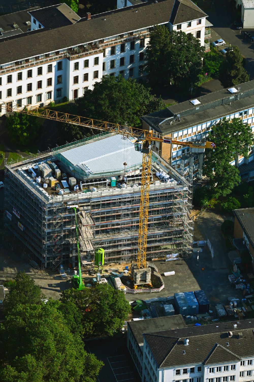 Luftbild Bonn - Baustelle für einen Erweiterungs- Neubau auf dem Klinikgelände des Krankenhauses Universitätsklinikum Bonn (UKB) in Bonn im Bundesland Nordrhein-Westfalen, Deutschland