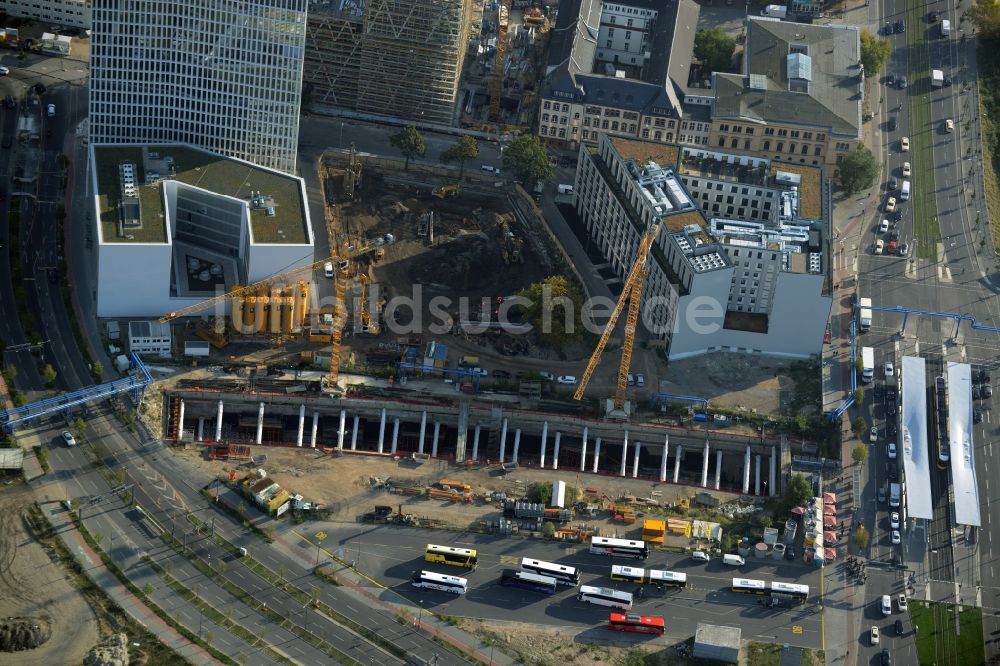 Berlin aus der Vogelperspektive: Baustelle für einen Tunnel der S-Bahn S21 im Bereich der Europacity nördlich der Invalidenstraße in Berlin