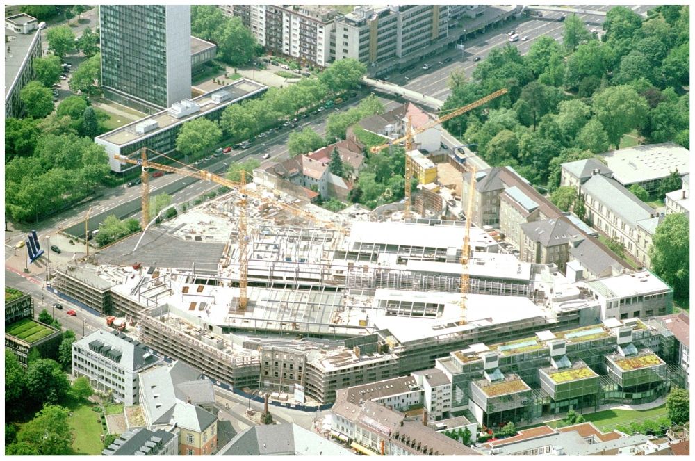 Luftbild Karlsruhe - Baustelle Einkaufs- Zentrum Ettlinger Tor Karlsruhe in Karlsruhe im Bundesland Baden-Württemberg, Deutschland