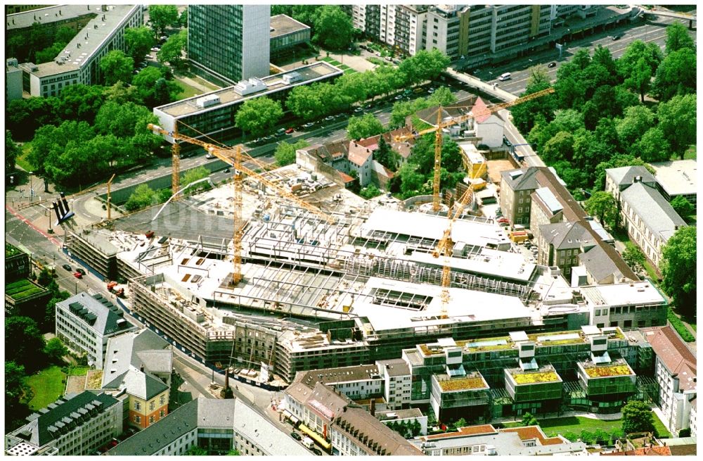 Luftaufnahme Karlsruhe - Baustelle Einkaufs- Zentrum Ettlinger Tor Karlsruhe in Karlsruhe im Bundesland Baden-Württemberg, Deutschland