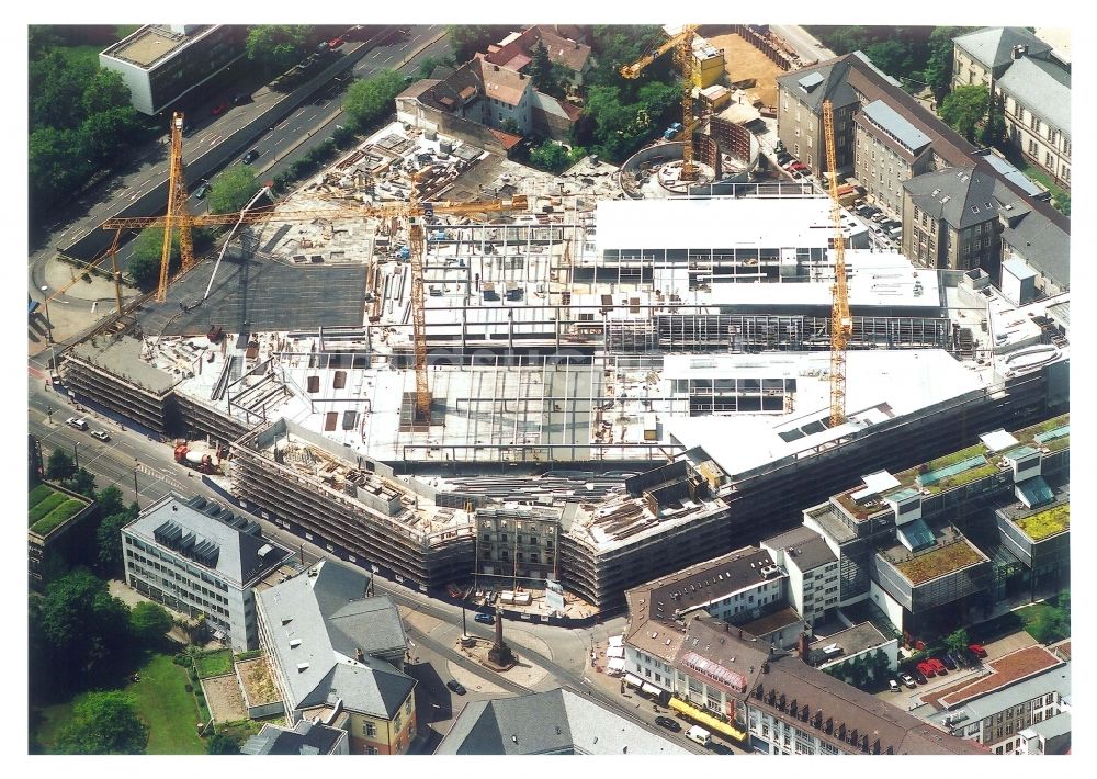 Luftbild Karlsruhe - Baustelle Einkaufs- Zentrum Ettlinger Tor Karlsruhe in Karlsruhe im Bundesland Baden-Württemberg, Deutschland