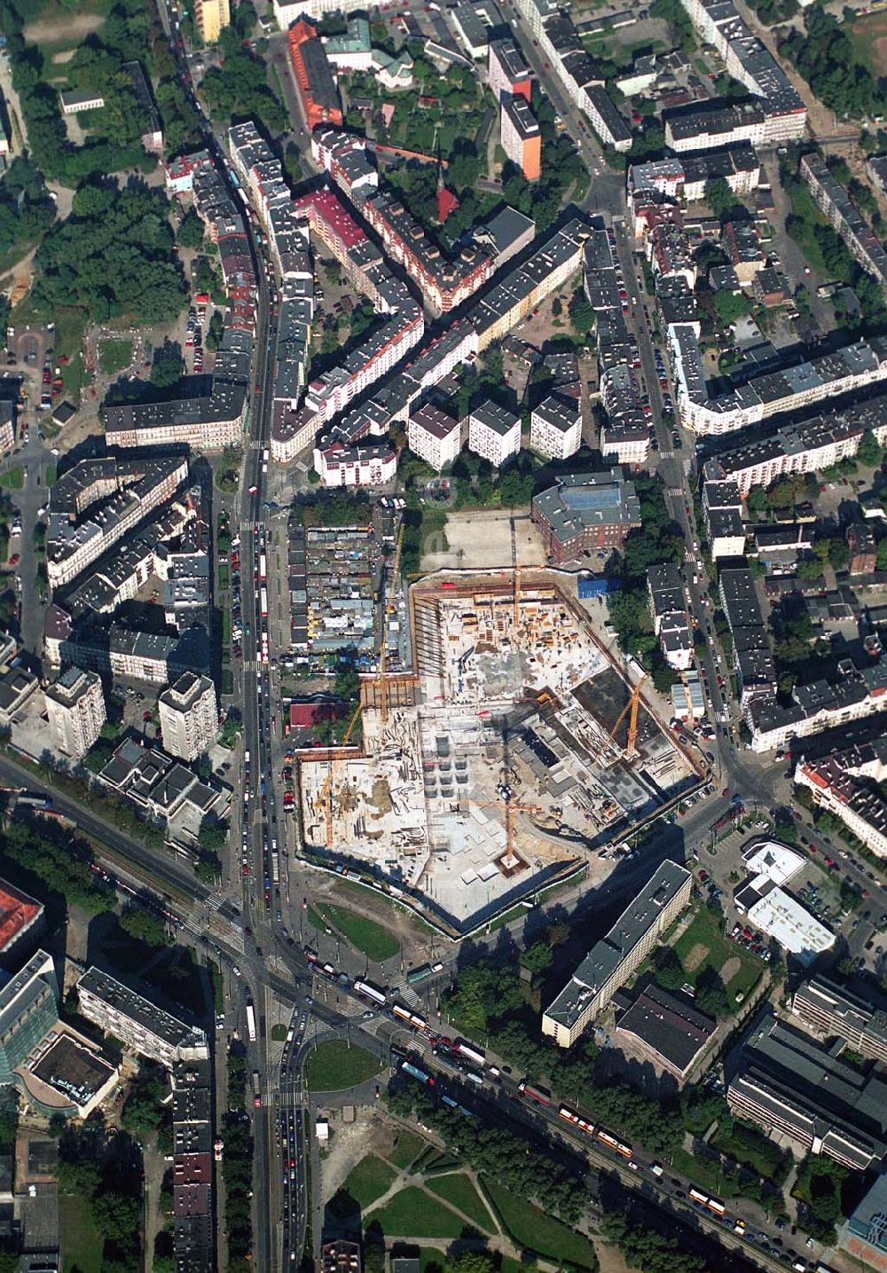 Luftbild Wroclaw (Polen) - Baustelle Einkaufscenter Pasaz Grunwaldzki - Wroclaw (Polen)