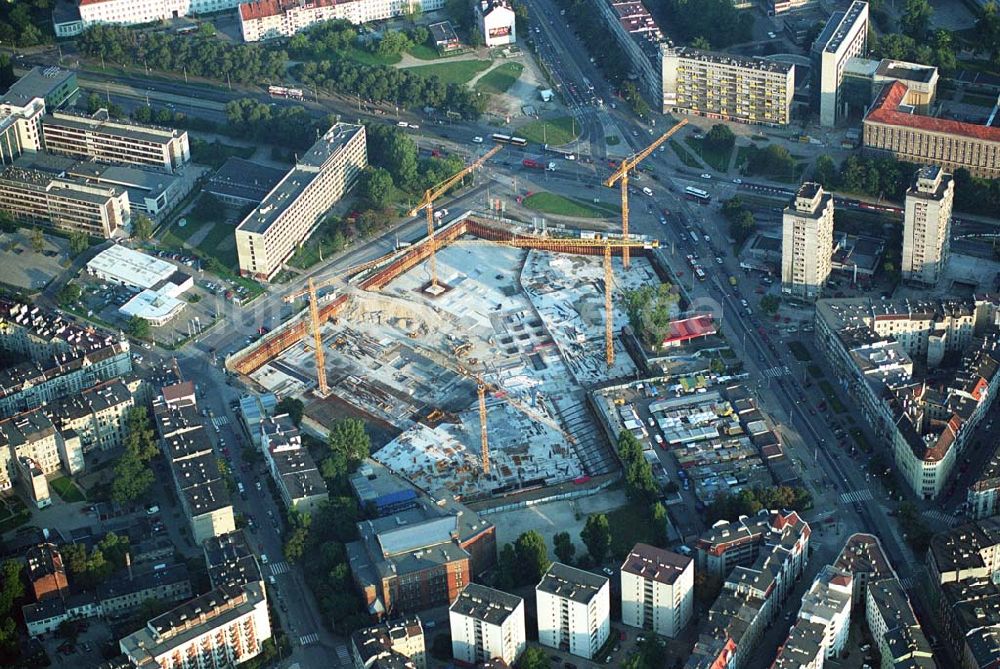 Wroclaw (Polen) von oben - Baustelle Einkaufscenter Pasaz Grunwaldzki - Wroclaw (Polen)