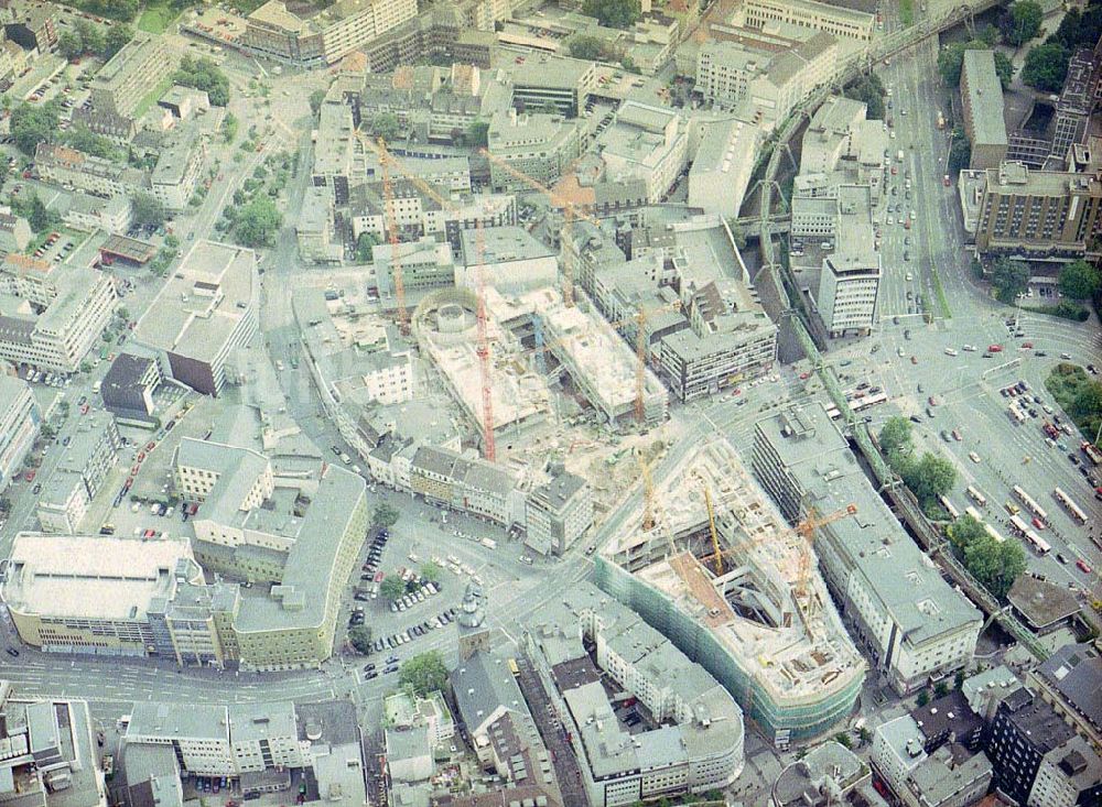 Luftbild Wuppertal - Baustelle der Einkaufszentrum City Arkaden der ECE GmbH in Wuppertal.