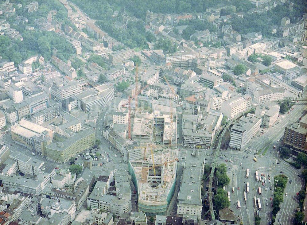 Luftaufnahme Wuppertal - Baustelle der Einkaufszentrum City Arkaden der ECE GmbH in Wuppertal.