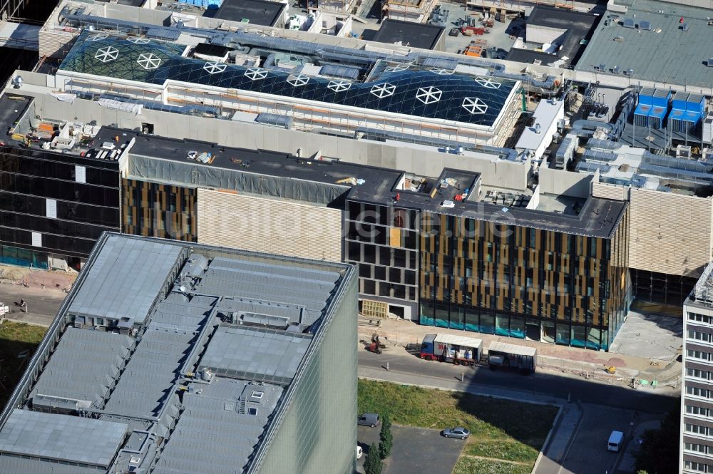 Leipzig aus der Vogelperspektive: Baustelle des Einkaufszentrums Höfe am Brühl in Leipzig im Bundesland Sachsen