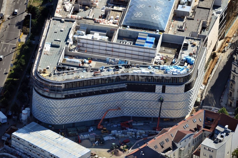 Leipzig von oben - Baustelle des Einkaufszentrums Höfe am Brühl in Leipzig im Bundesland Sachsen