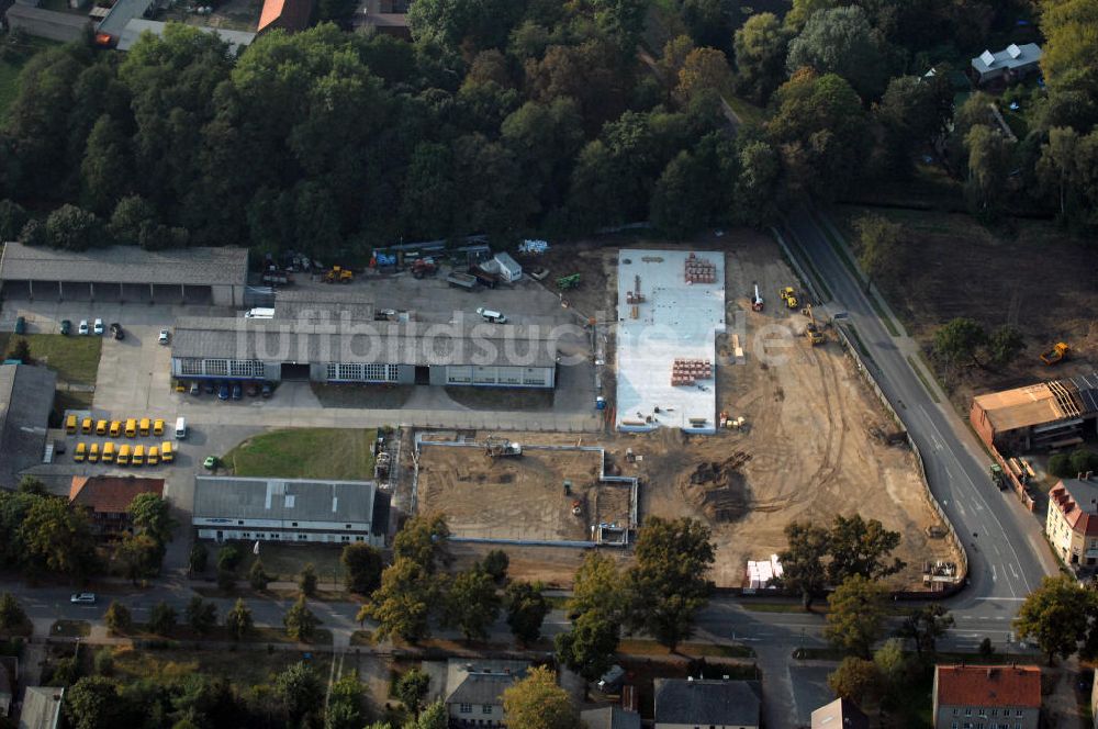 Werneuchen aus der Vogelperspektive: Baustelle Einzelhandelsfläche Werneuchen