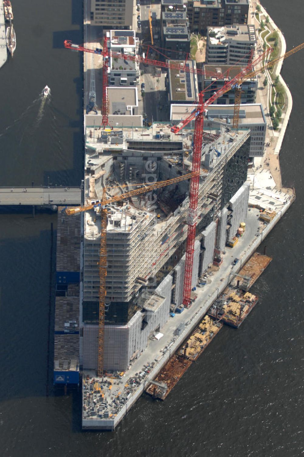 Luftbild Hamburg - Baustelle der Elbphilharmonie Hamburg