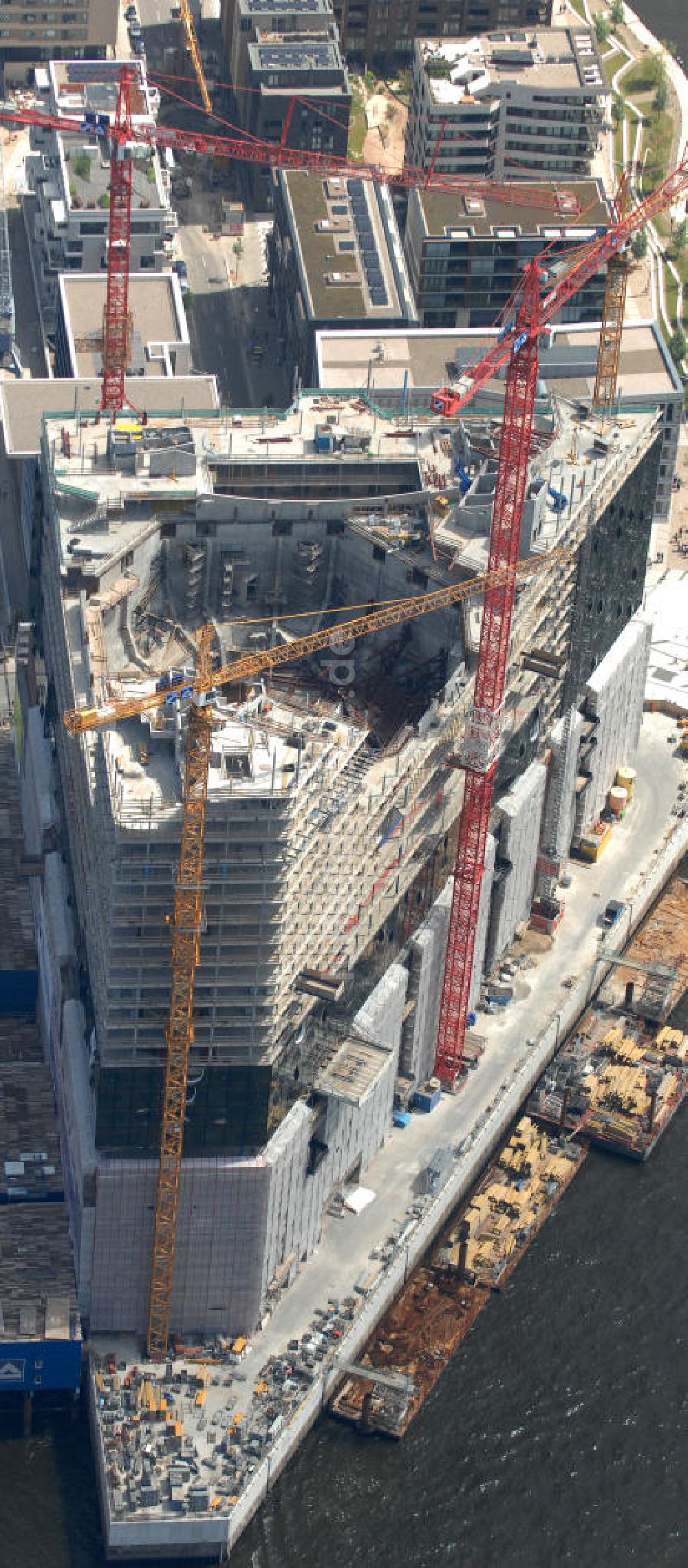 Luftaufnahme Hamburg - Baustelle der Elbphilharmonie Hamburg