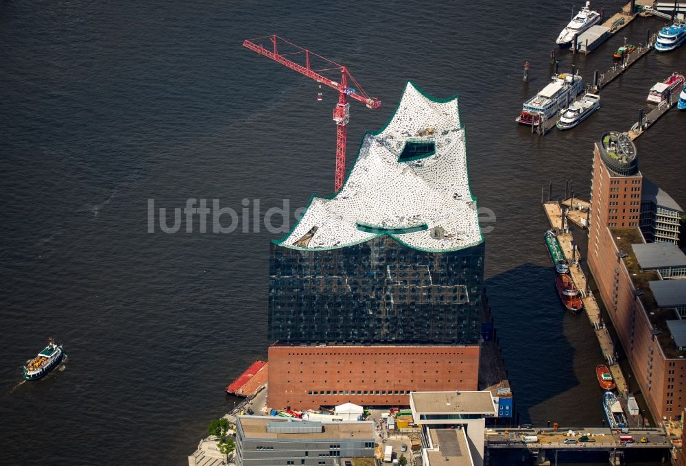 Luftaufnahme Hamburg - Baustelle der Elbphilharmonie in Hamburg