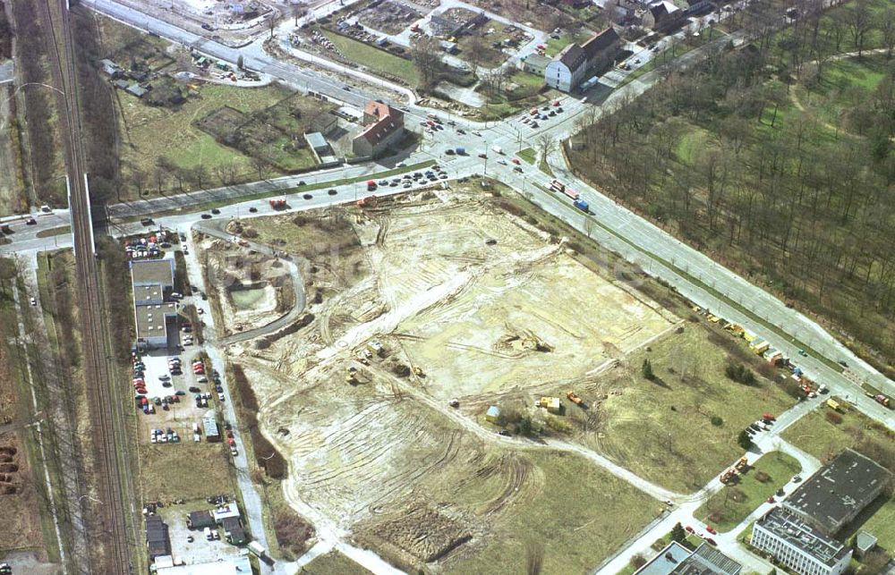 Berlin- Mazahn / Biesdorf von oben - Baustelle am Entwicklungsgebiet Biesdorf- Süd.