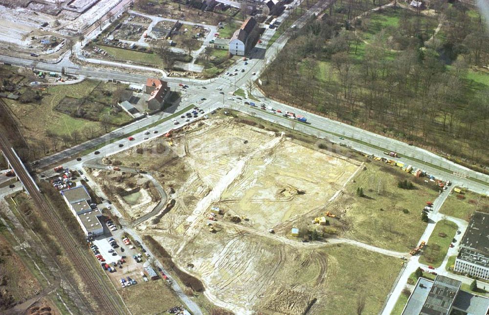 Luftbild Berlin- Mazahn / Biesdorf - Baustelle am Entwicklungsgebiet Biesdorf- Süd.