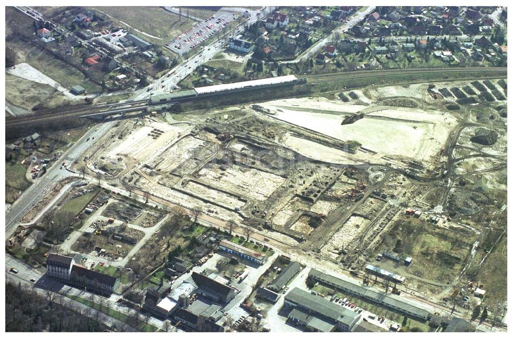 Luftbild Berlin- Mazahn / Biesdorf - Baustelle am Entwicklungsgebiet Biesdorf- Süd.