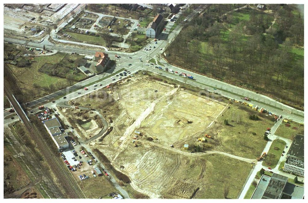 Luftbild Berlin- Mazahn / Biesdorf - Baustelle am Entwicklungsgebiet Biesdorf- Süd.