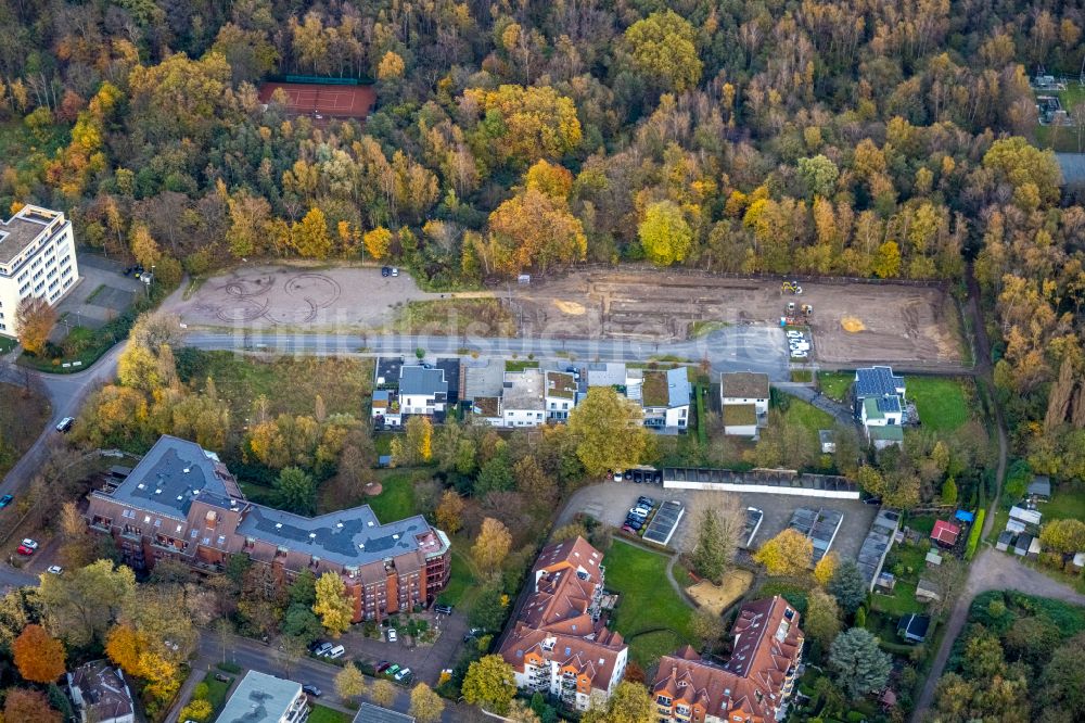 Gelsenkirchen von oben - Baustelle mit Erschließungs - und Aufschüttungs- Arbeiten in Gelsenkirchen im Bundesland Nordrhein-Westfalen, Deutschland