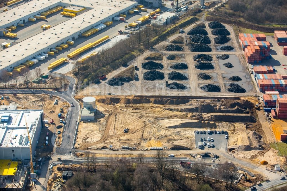 Luftbild Dorsten - Baustelle mit Erschließungs - und Aufschüttungs- Arbeiten der GENAN HOLDING A/S in Dorsten im Bundesland Nordrhein-Westfalen