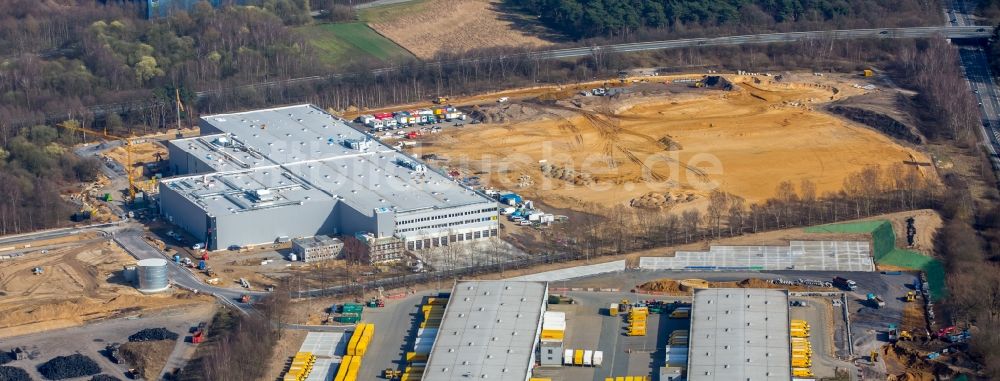 Dorsten von oben - Baustelle mit Erschließungs - und Aufschüttungs- Arbeiten der GENAN HOLDING A/S in Dorsten im Bundesland Nordrhein-Westfalen