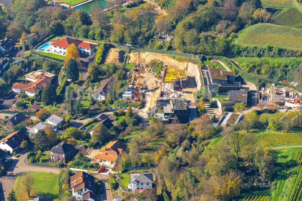 Luftaufnahme Lahr/Schwarzwald - Baustelle mit Erschließungs - und Aufschüttungs- Arbeiten in Lahr/Schwarzwald im Bundesland Baden-Württemberg, Deutschland