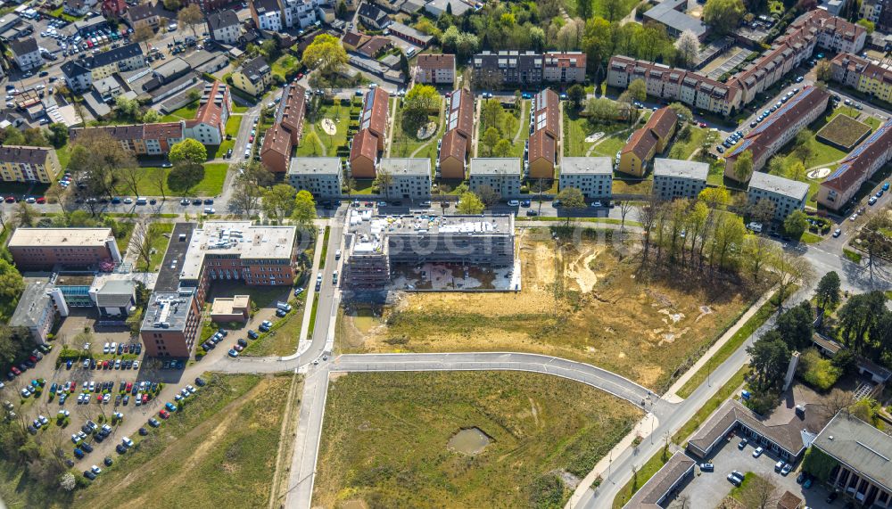 Bochum von oben - Baustelle mit Erschließungs - und Aufschüttungs- Arbeiten am Ostpark für das Quartier Feldmark in Bochum im Bundesland Nordrhein-Westfalen, Deutschland