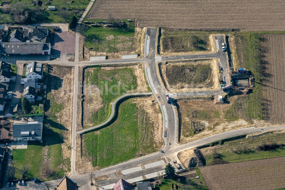 Luftbild Reute - Baustelle mit Erschließungs - und Aufschüttungs- Arbeiten Reute bei Freiburg in Reute im Bundesland Baden-Württemberg, Deutschland