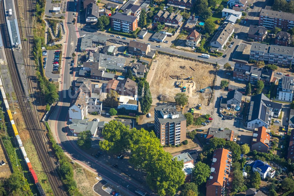 Luftbild Wesel - Baustelle mit Erschließungs - und Aufschüttungs- Arbeiten in Wesel im Bundesland Nordrhein-Westfalen, Deutschland