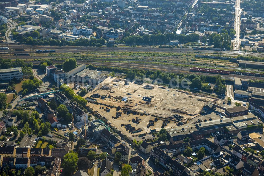 Hamm von oben - Baustelle mit Erschließungs - und Aufschüttungs- Arbeiten an der Wilhelmstraße in Hamm im Bundesland Nordrhein-Westfalen, Deutschland